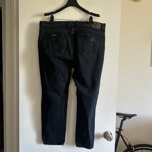 ROLLA’S Black Distressed Stubs Slim Short Leg Jeans size 36 - Picture 3 of 6